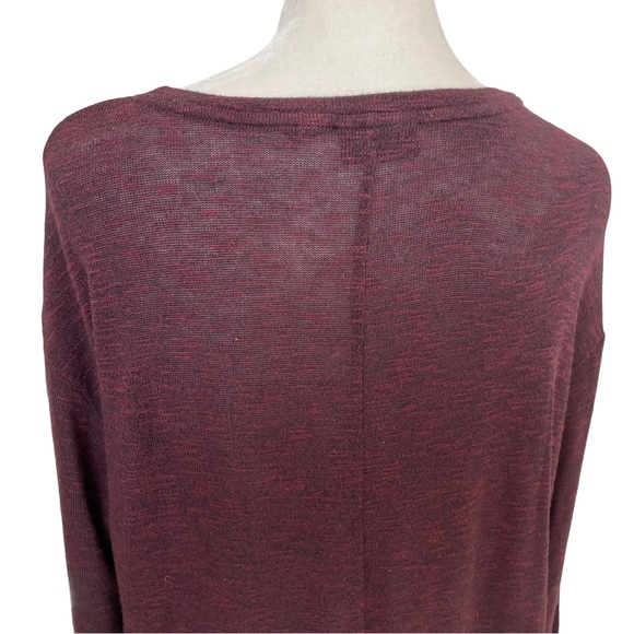 A.N.A. Long Sleeved light Sweater Plum with Silver reflective Sparkle size M - Picture 3 of 11